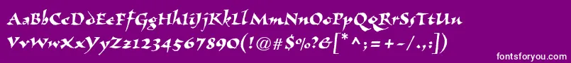 Visigoth Font – White Fonts on Purple Background