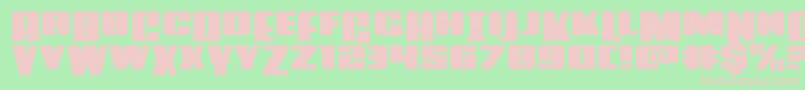 Czcionka Powerlordxtraexpand – różowe czcionki na zielonym tle