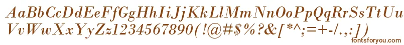 BodoniMtРљСѓСЂСЃРёРІ Font – Brown Fonts on White Background