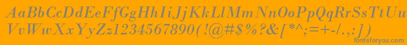 BodoniMtРљСѓСЂСЃРёРІ Font – Gray Fonts on Orange Background