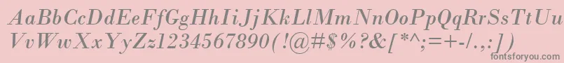 BodoniMtРљСѓСЂСЃРёРІ Font – Gray Fonts on Pink Background