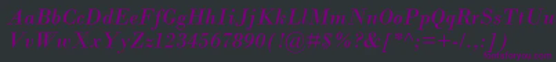 BodoniMtРљСѓСЂСЃРёРІ Font – Purple Fonts on Black Background