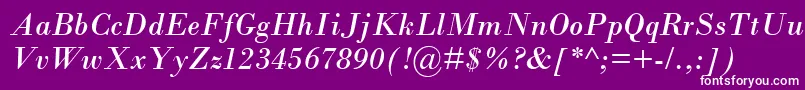 フォントBodoniMtРљСѓСЂСЃРёРІ – 紫の背景に白い文字