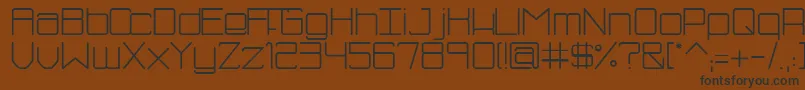 フォントSmBluism – 黒い文字が茶色の背景にあります