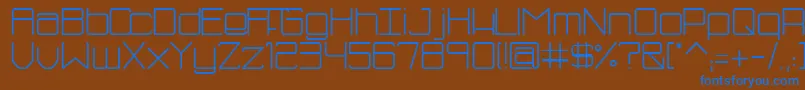 フォントSmBluism – 茶色の背景に青い文字