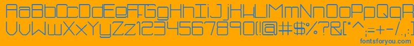 SmBluism Font – Blue Fonts on Orange Background
