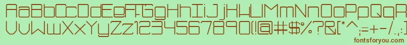 SmBluism Font – Brown Fonts on Green Background