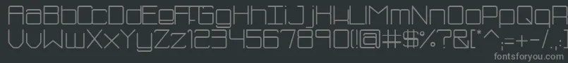SmBluism Font – Gray Fonts on Black Background