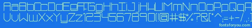 SmBluism Font – Green Fonts on Blue Background