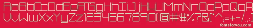 フォントSmBluism – 赤い背景に緑の文字