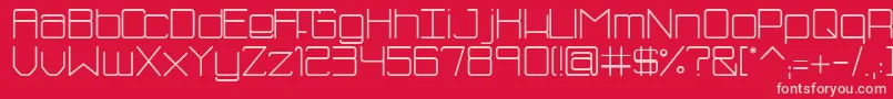 SmBluism Font – Pink Fonts on Red Background