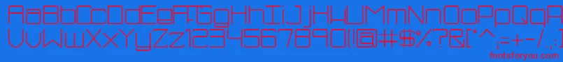 SmBluism Font – Red Fonts on Blue Background