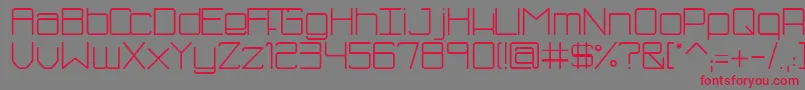 フォントSmBluism – 赤い文字の灰色の背景