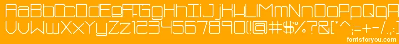 SmBluism Font – White Fonts on Orange Background