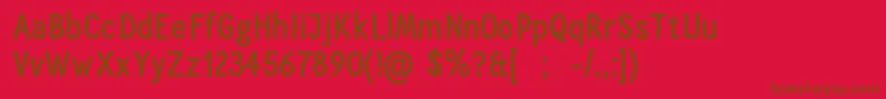 フォントCallingcardsBoldSample – 赤い背景に茶色の文字