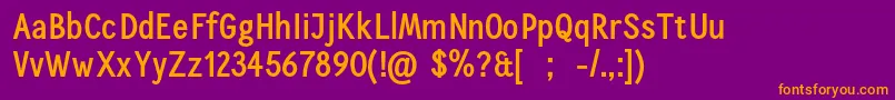 CallingcardsBoldSample Font – Orange Fonts on Purple Background