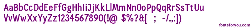 フォントCallingcardsBoldSample – 白い背景に紫のフォント