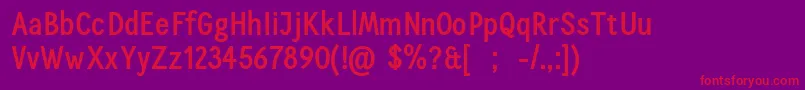 フォントCallingcardsBoldSample – 紫の背景に赤い文字
