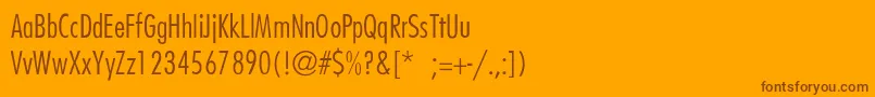 BelmarCondensedlightThin Font – Brown Fonts on Orange Background