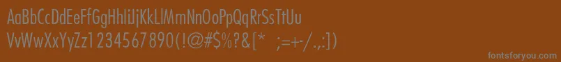 フォントBelmarCondensedlightThin – 茶色の背景に灰色の文字