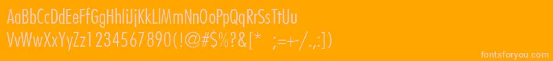 フォントBelmarCondensedlightThin – オレンジの背景にピンクのフォント