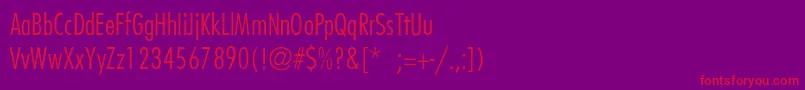 Шрифт BelmarCondensedlightThin – красные шрифты на фиолетовом фоне