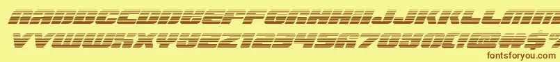 Capricusgrad Font – Brown Fonts on Yellow Background