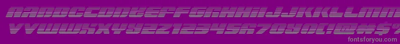 Capricusgrad Font – Gray Fonts on Purple Background