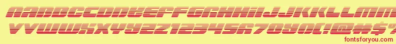 Capricusgrad Font – Red Fonts on Yellow Background