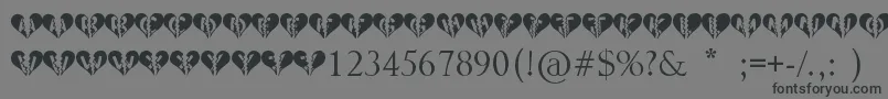 Heartbroken Font – Black Fonts on Gray Background