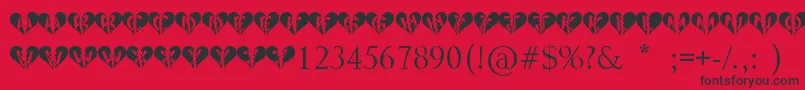 Heartbroken Font – Black Fonts on Red Background