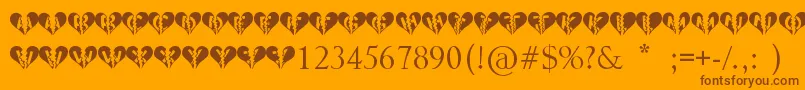 Heartbroken Font – Brown Fonts on Orange Background