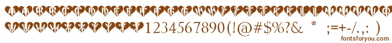 Heartbroken Font – Brown Fonts on White Background