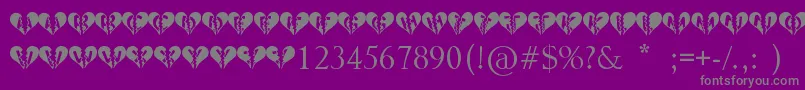 Heartbroken Font – Gray Fonts on Purple Background