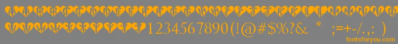 Heartbroken Font – Orange Fonts on Gray Background