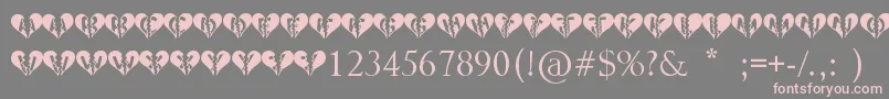 Heartbroken Font – Pink Fonts on Gray Background