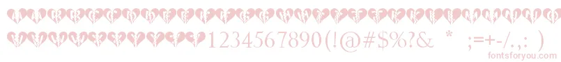 Heartbroken Font – Pink Fonts on White Background