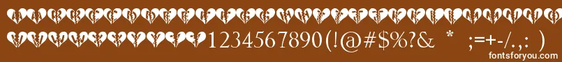 Heartbroken Font – White Fonts on Brown Background