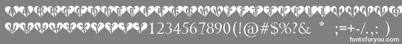 Heartbroken Font – White Fonts on Gray Background