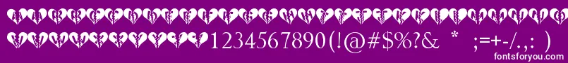 Heartbroken Font – White Fonts on Purple Background