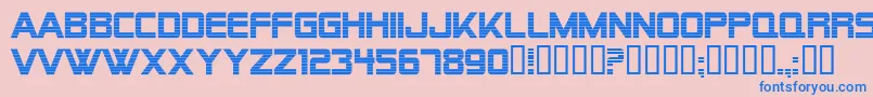 AlienEncountersBold Font – Blue Fonts on Pink Background