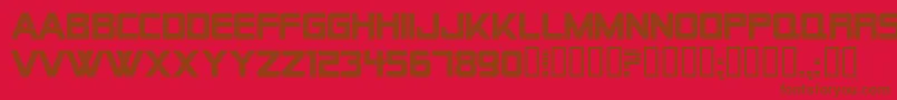 AlienEncountersBold Font – Brown Fonts on Red Background