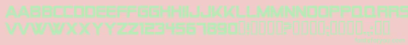 AlienEncountersBold Font – Green Fonts on Pink Background