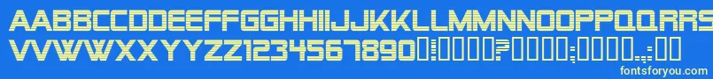 AlienEncountersBold Font – Yellow Fonts on Blue Background