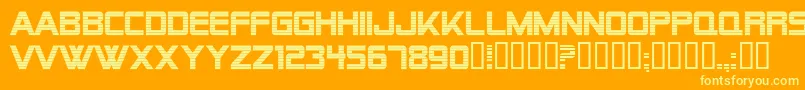 AlienEncountersBold Font – Yellow Fonts on Orange Background