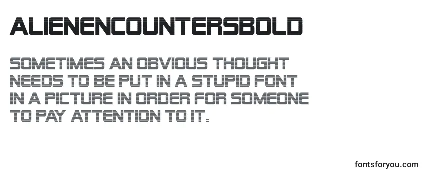 Review of the AlienEncountersBold Font