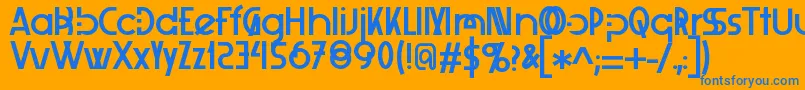 Шрифт Xelita – синие шрифты на оранжевом фоне