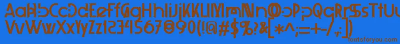 Xelita Font – Brown Fonts on Blue Background