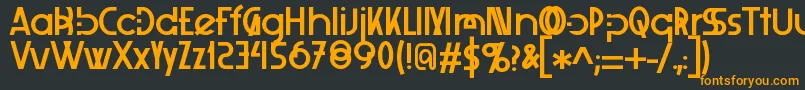 Xelita Font – Orange Fonts on Black Background