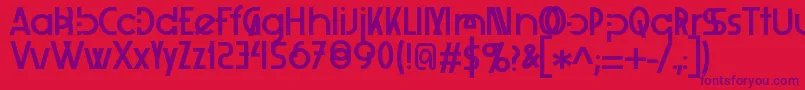Xelita Font – Purple Fonts on Red Background